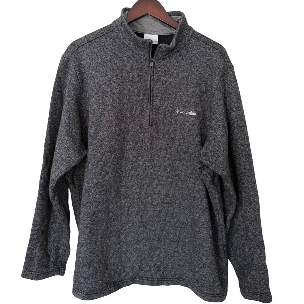 Columbia Men's Great Hart Mountain III Half Zip AM1534 Gray‎ Fleece XL